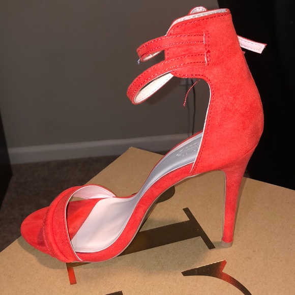 Like New Orange Suede Sandals - Picture 3 of 3